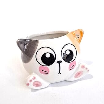 Кашпо керамика Котик 9*6