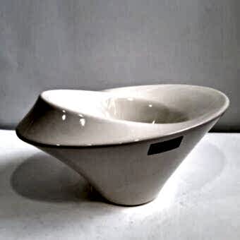 Кашпо (керамика), 23,5x16xH12 см Кремовый